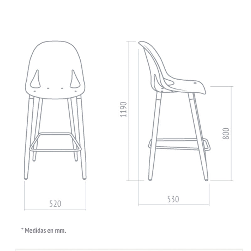 Taburete Nina Wood